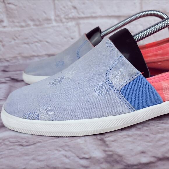 Keds women's slip on shoes pineapple blue pink size 9 - Picture 3 of 15